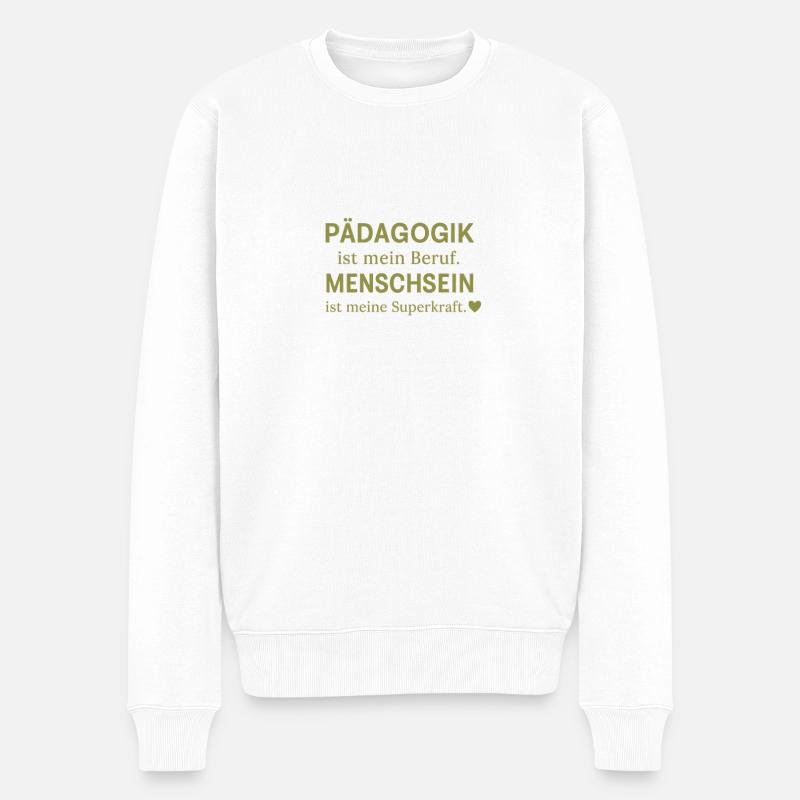 La pédagogie est mon métier - Pull Premium bio Homme - blanc