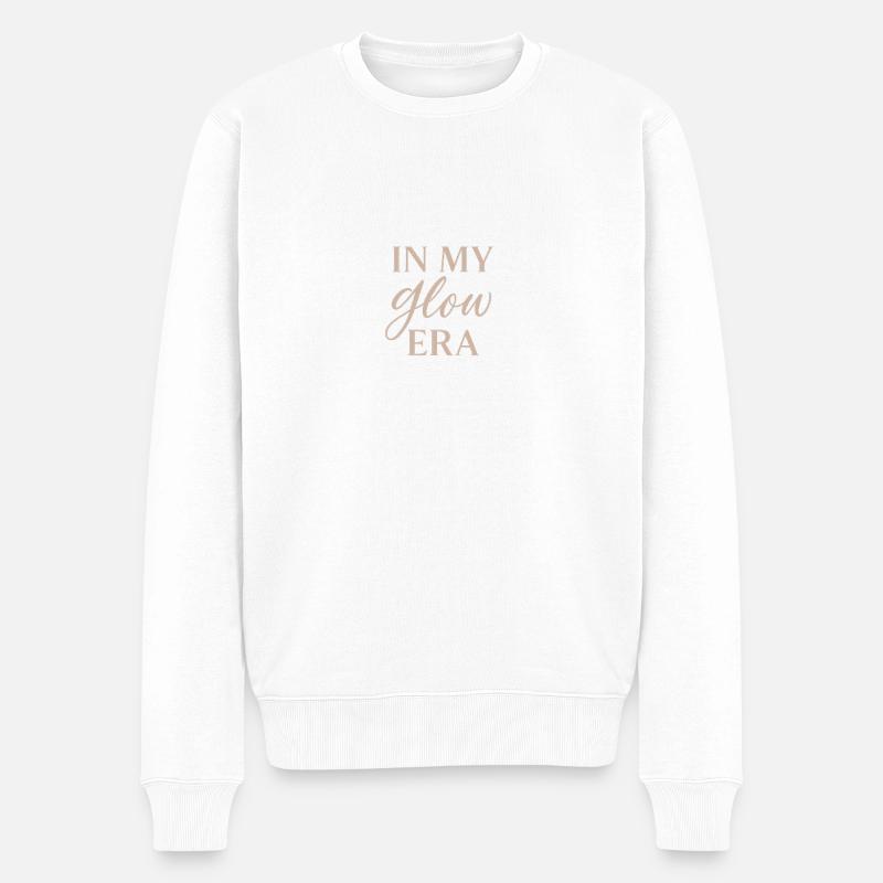 In meiner Glow-Ära - Männer Premium Bio Pullover - Weiß