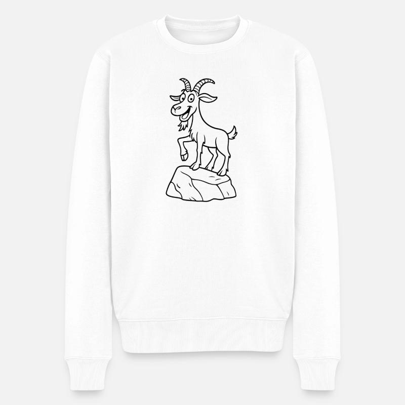 chèvre - Pull Premium bio Homme - blanc