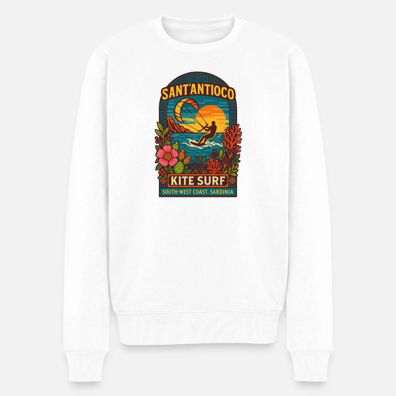 SANTANTIOCO_KITE_SURF - Pull Premium bio Homme - blanc