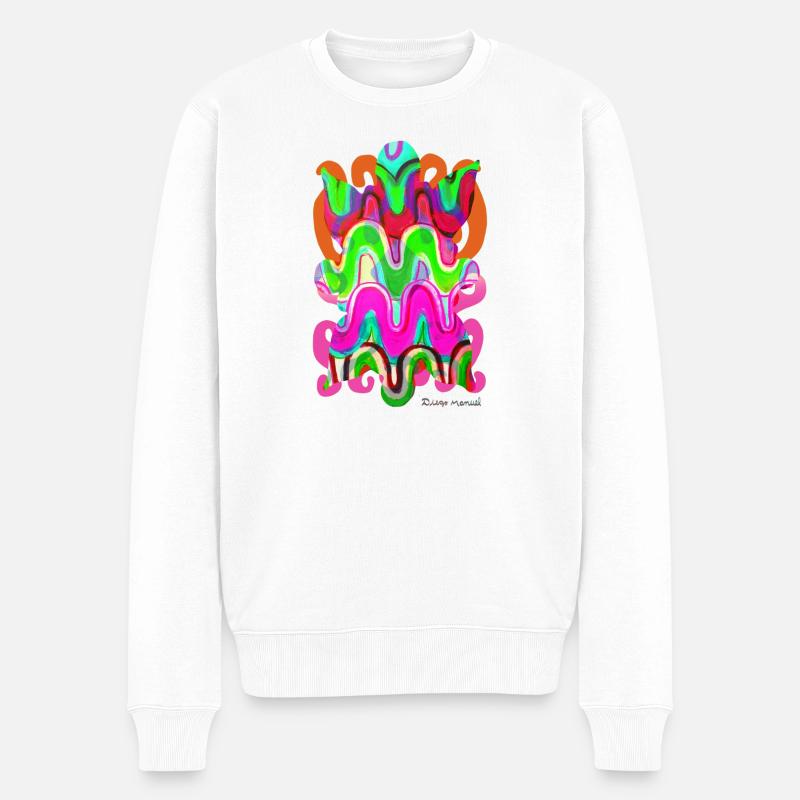 formen-wandteppich-2023-2_-10- - Männer Premium Bio Pullover - Weiß