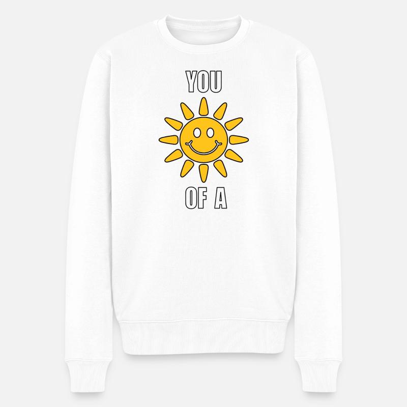 Soleil antisocial - Pull Premium bio Homme - blanc