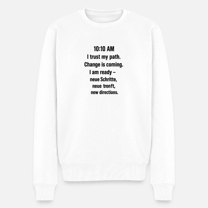 10:10 – Trust the Path - Männer Premium Bio Pullover - Weiß