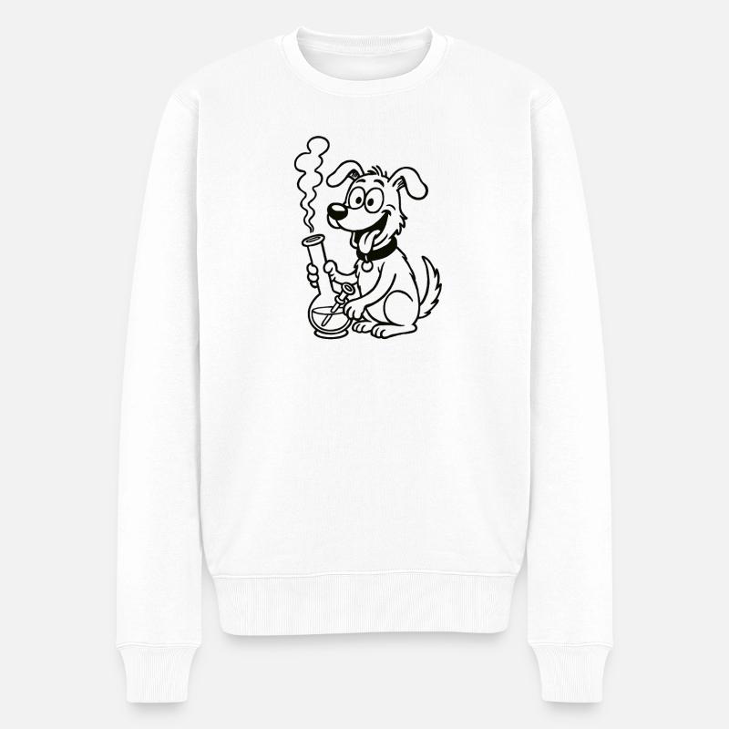 Bongodoggo - Männer Premium Bio Pullover - Weiß
