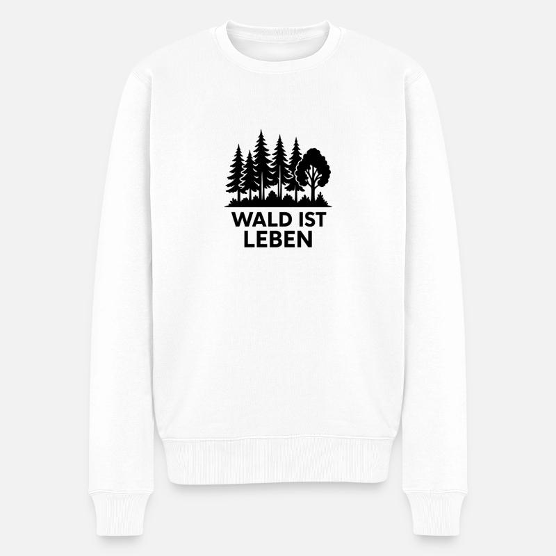La forêt, c’est la vie - Pull Premium bio Homme - blanc