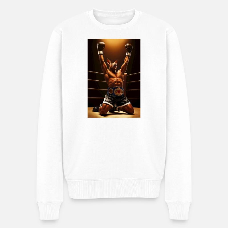 Champion Känguru Humanoider Boxer - Männer Premium Bio Pullover - Weiß
