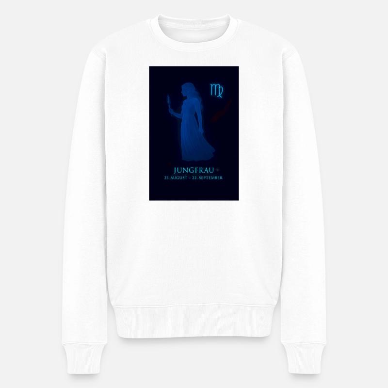 Jungfrau Sternzeichen 23.08. – 22.09. - Männer Premium Bio Pullover - Weiß