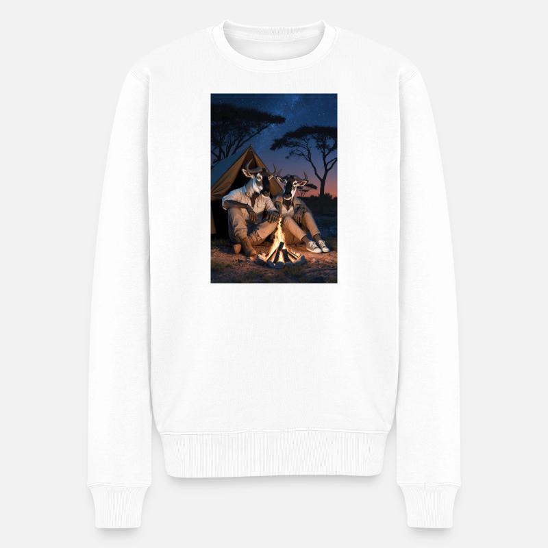 Paire humanoïde gnous - Pull Premium bio Homme - blanc
