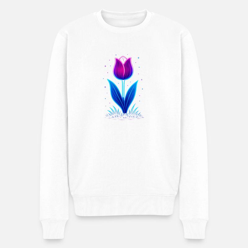 Tulipe néon - Pull Premium bio Homme - blanc