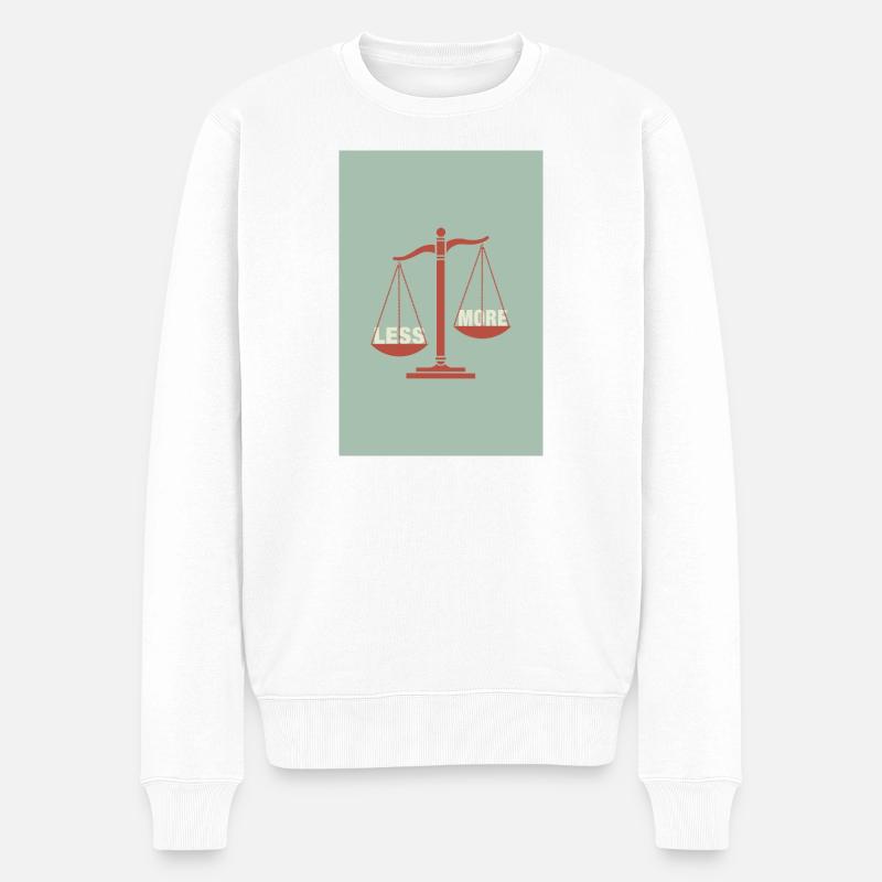 Équilibre entre moins et plus - Pull Premium bio Homme - blanc
