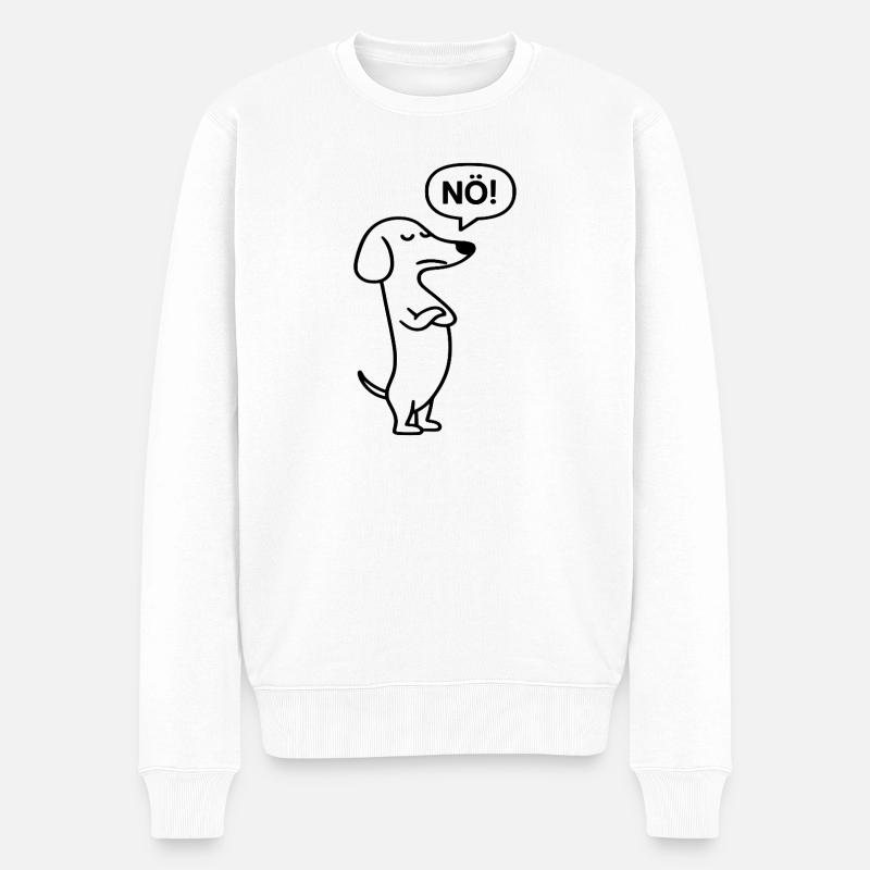 Nö! - Männer Premium Bio Pullover - Weiß