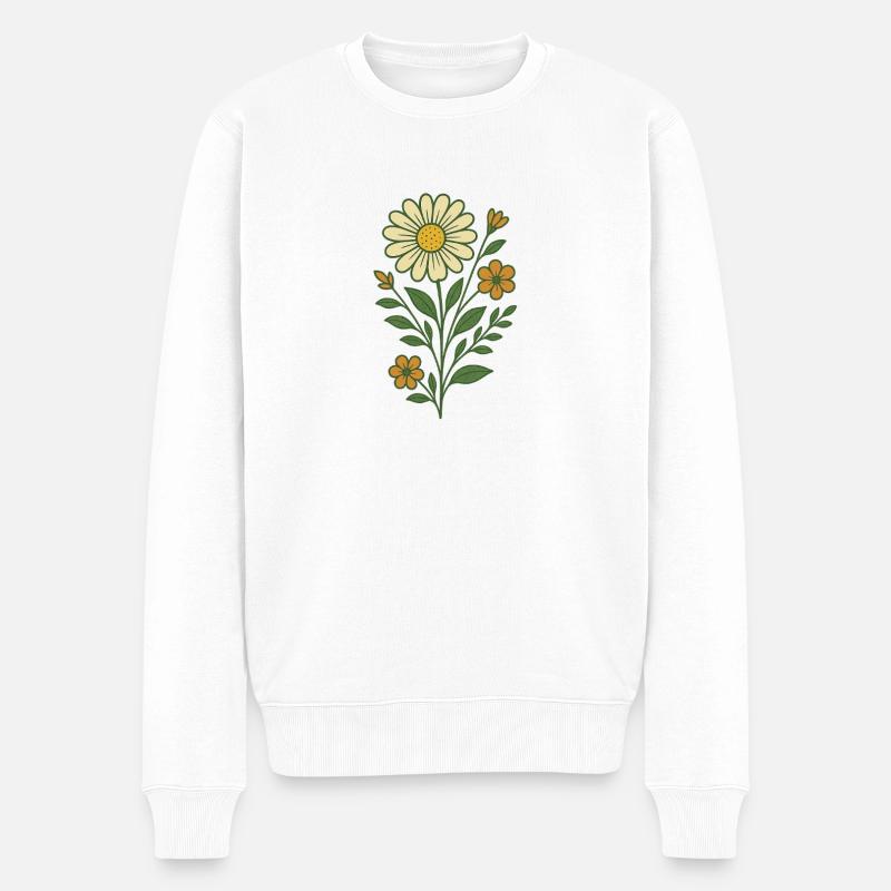 Bouquet de fleurs - Pull Premium bio Homme - blanc