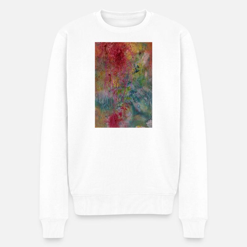 Sehnsucht nach Berührung - Männer Premium Bio Pullover - Weiß