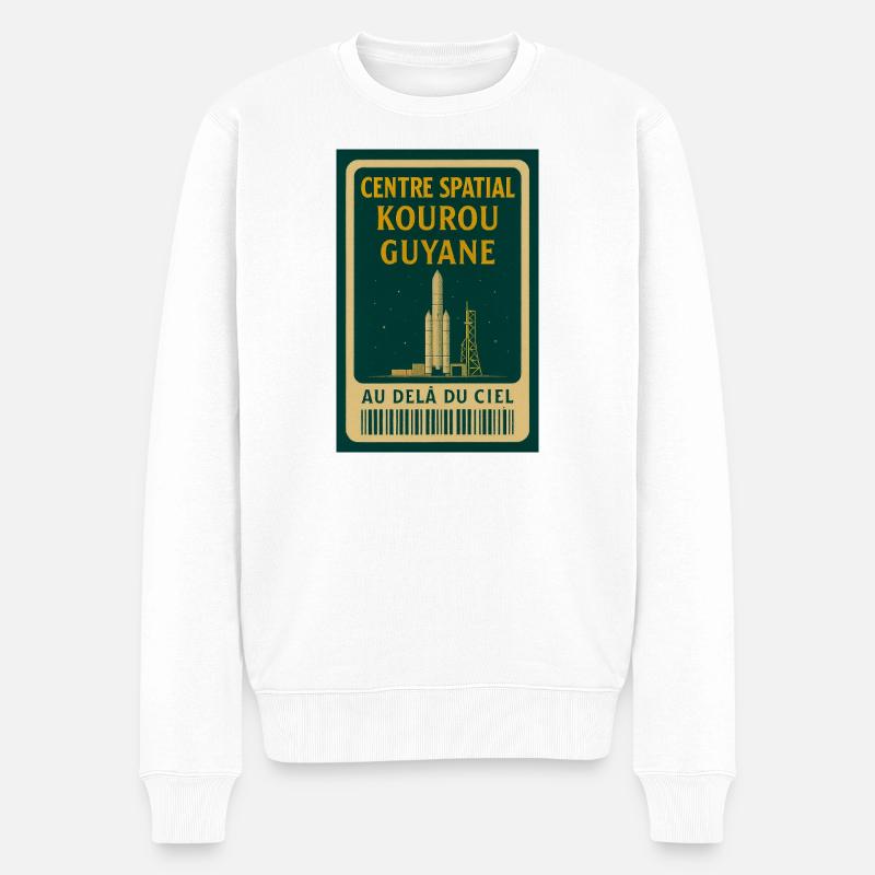 Centre Spatial Kourou Guyane - Pull Premium bio Homme - blanc