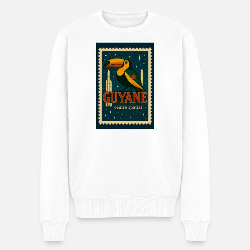 Toucan Spatial Guyane - Pull Premium bio Homme - blanc