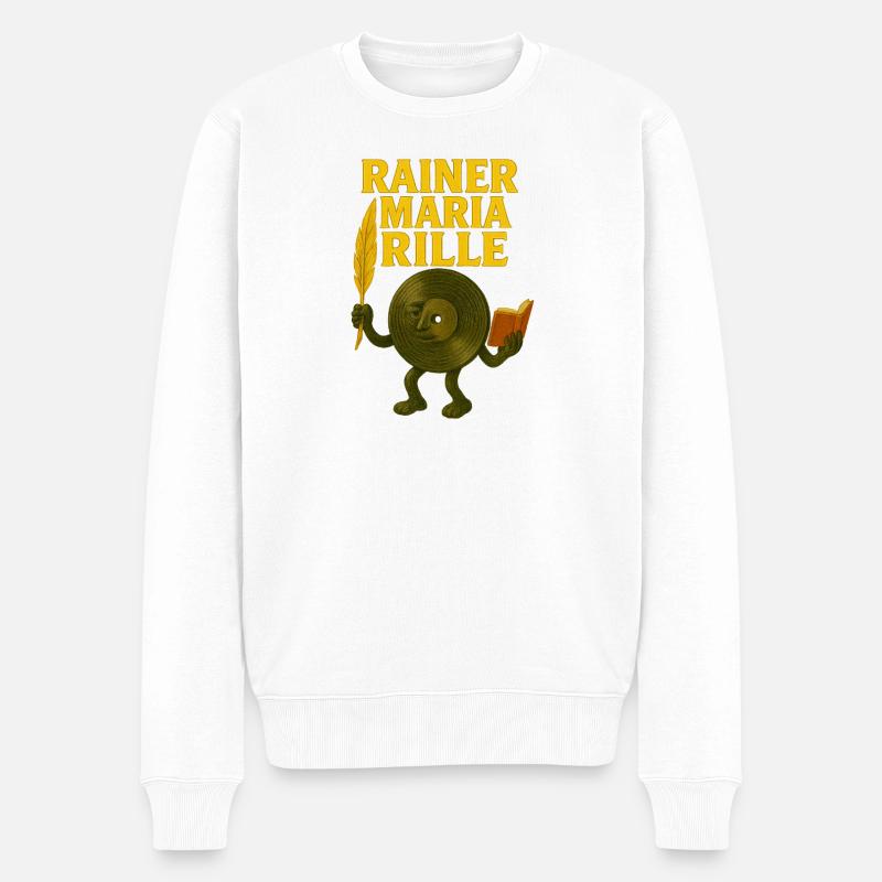 Rainer Maria Rille DJ Poète - Pull Premium bio Homme - blanc