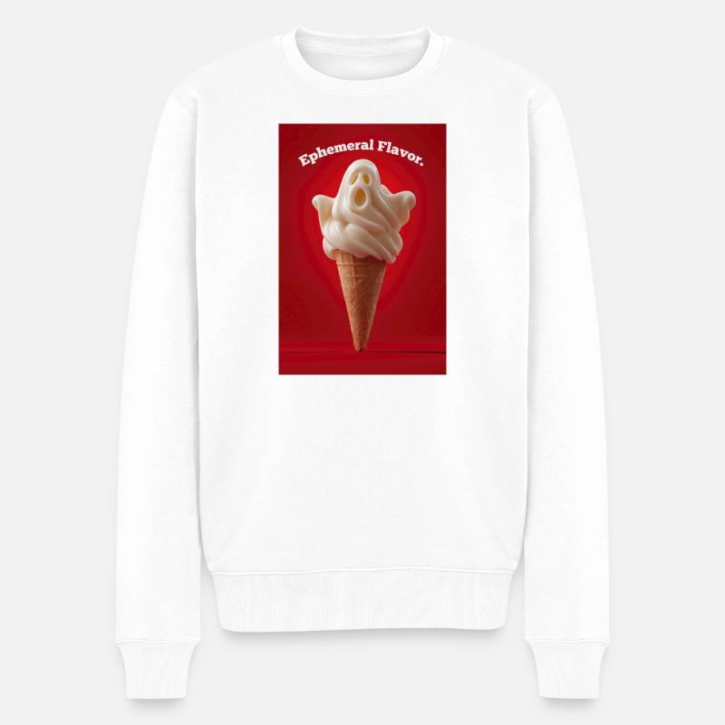 Ephemerer Geschmack Ghost Cone - Männer Premium Bio Pullover - Weiß