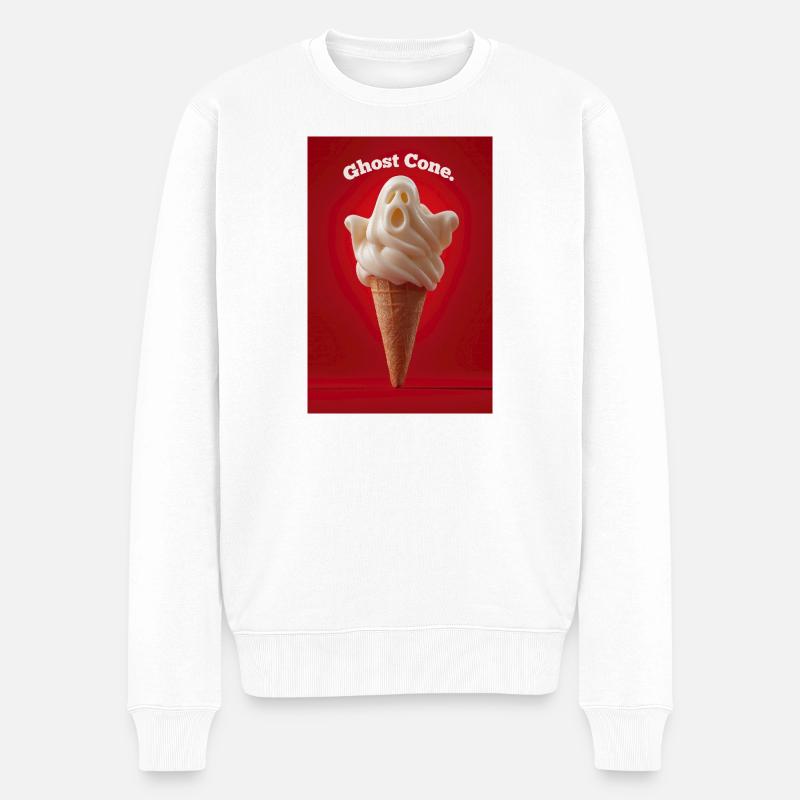 Glace Ghost Cone - Pull Premium bio Homme - blanc