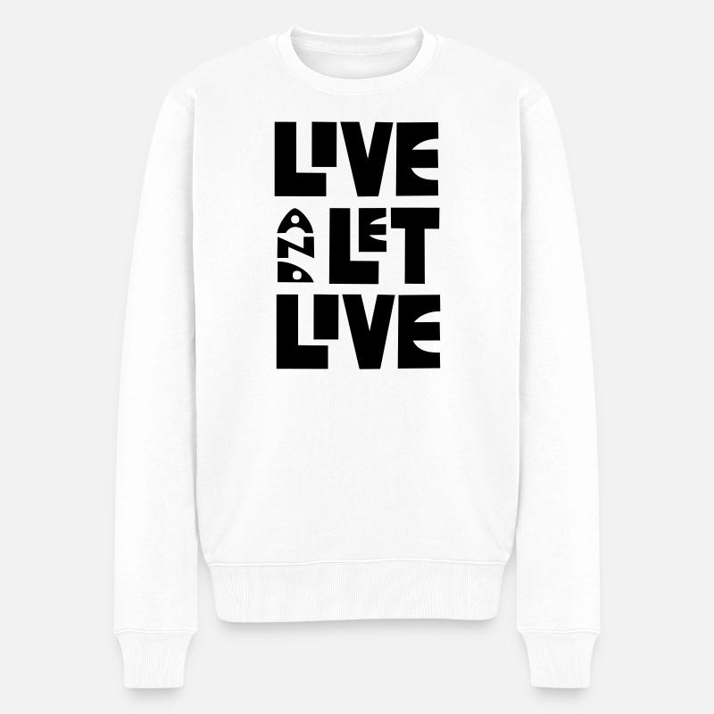 Vivre et laisser vivre par Cean - Pull Premium bio Homme - blanc