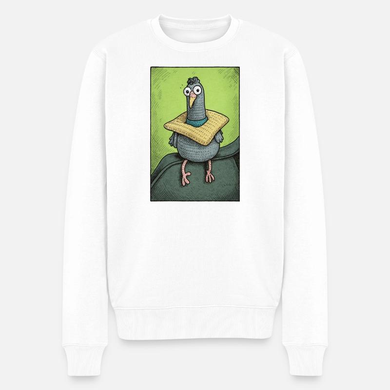 Sir Gurrington sitzt - Männer Premium Bio Pullover - Weiß