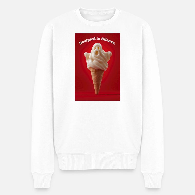 Ghost IceCream Silence Sculpté - Pull Premium bio Homme - blanc