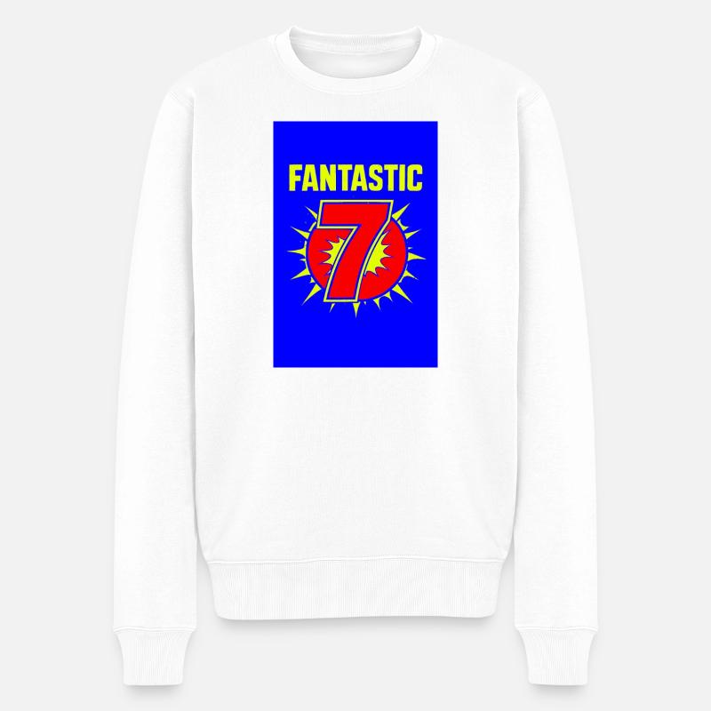 Fantastische 7 Retro-Serien - Männer Premium Bio Pullover - Weiß