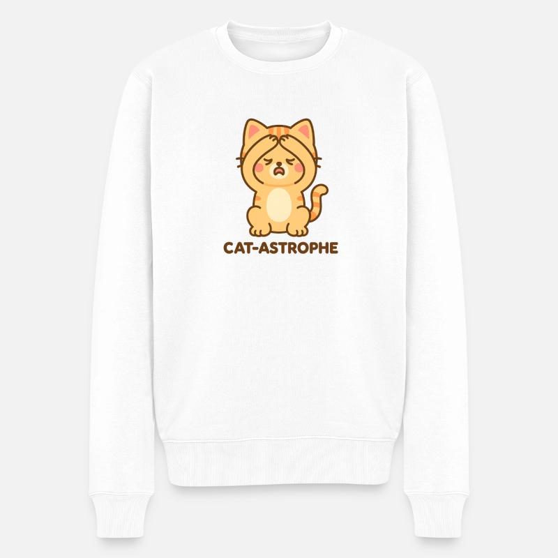 Astrophe de chat - Pull Premium bio Homme - blanc