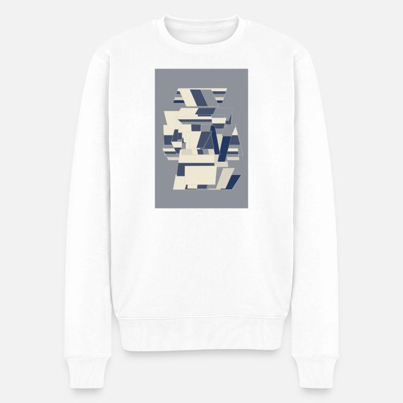 Robot guerrier bleu - Pull Premium bio Homme - blanc