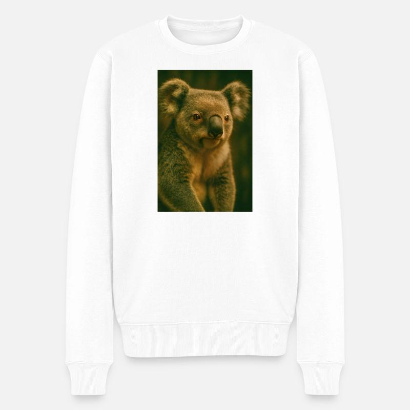 Tiere - Koala - Männer Premium Bio Pullover - Weiß