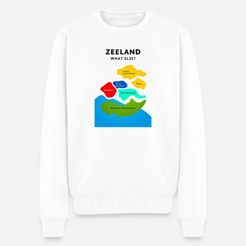Zeeland Farbkarte - Männer Premium Bio Pullover - Weiß