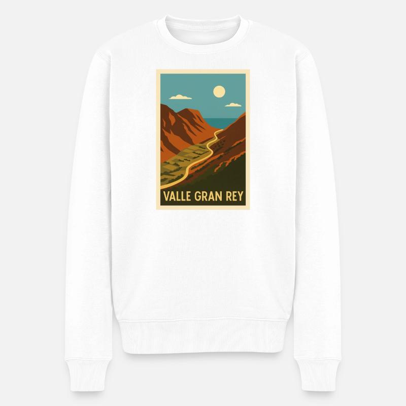 Valle Gran Rey - Männer Premium Bio Pullover - Weiß