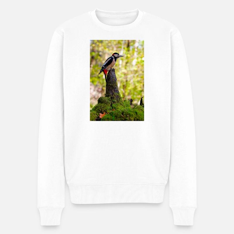 Forêt de pics à crête pourpre - Pull Premium bio Homme - blanc