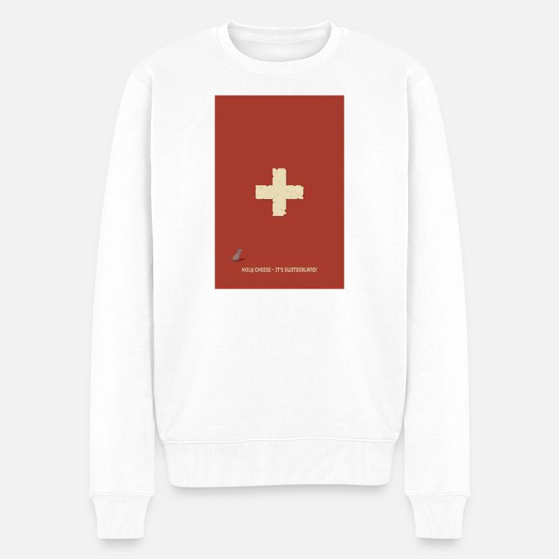 Sacré fromage – c’est la Suisse ! - Pull Premium bio Homme - blanc