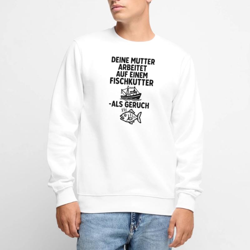 fischkutter deine mutter witze Männer Premium Bio Pullover