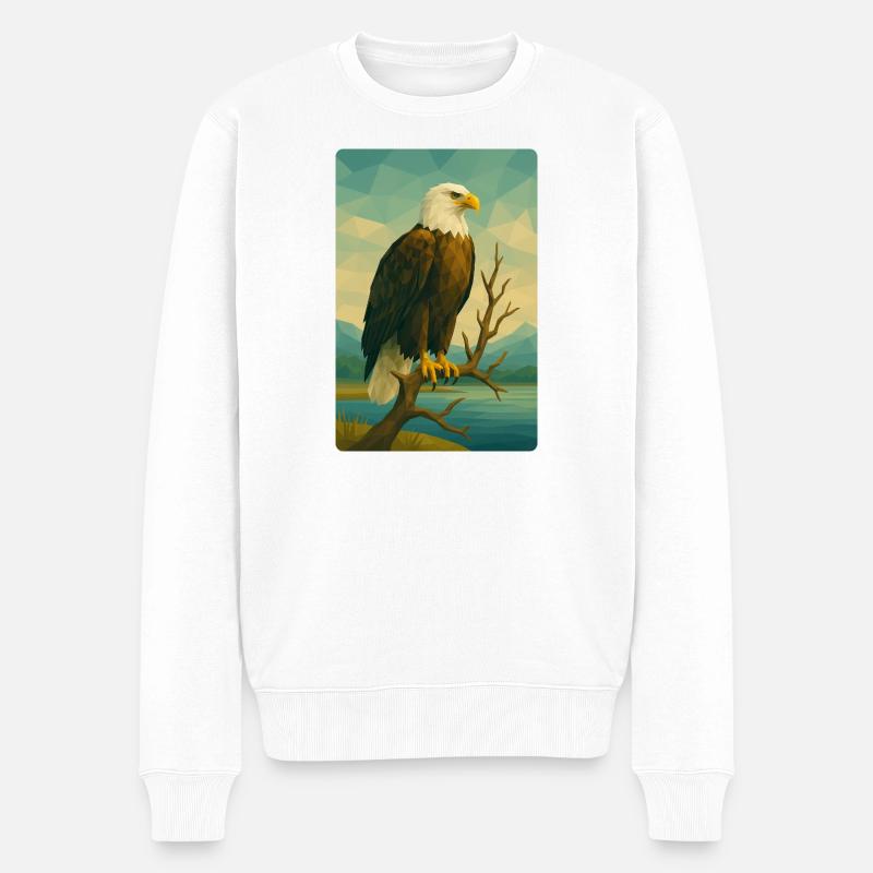 Polynature Weißkopfseeadler - Männer Premium Bio Pullover - Weiß