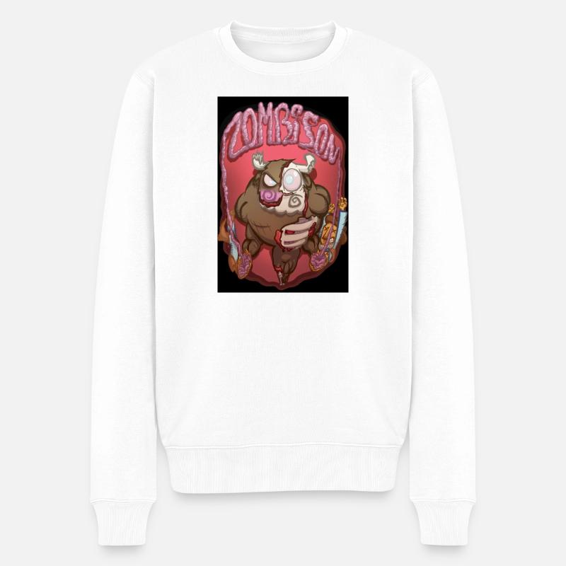 Zombison 3 Poster - Männer Premium Bio Pullover - Weiß