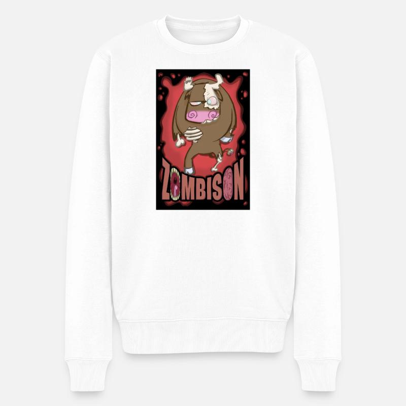 Zombison-Poster - Männer Premium Bio Pullover - Weiß