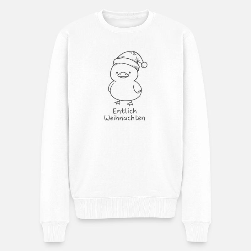 entlich weihnachten - Männer Premium Bio Pullover - Weiß