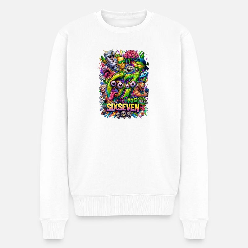 Ultra-Gehirnfäulnis - Männer Premium Bio Pullover - Weiß