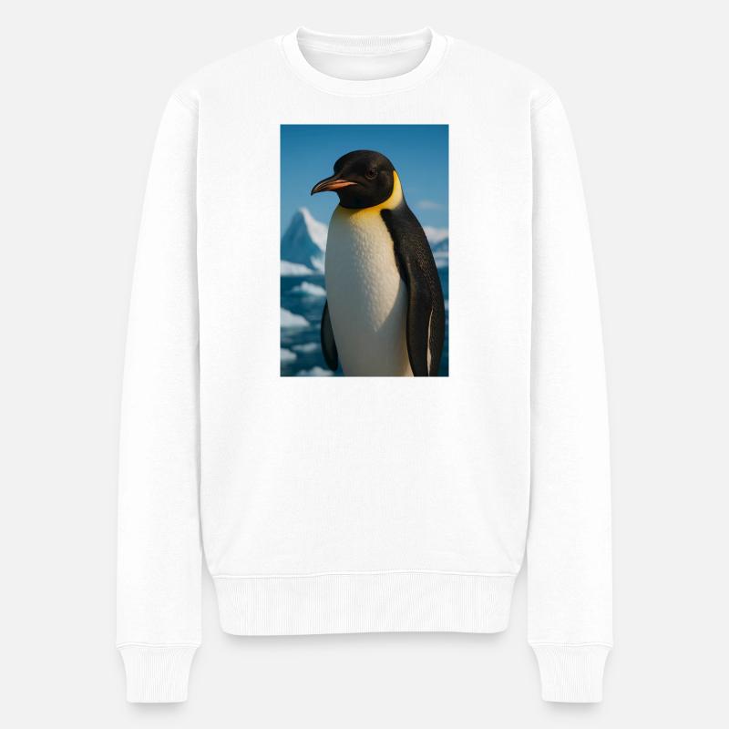 Polarpinguin - Männer Premium Bio Pullover - Weiß