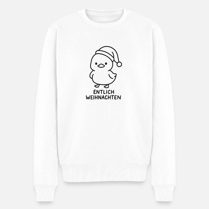 entlich weihnachten - Männer Premium Bio Pullover - Weiß