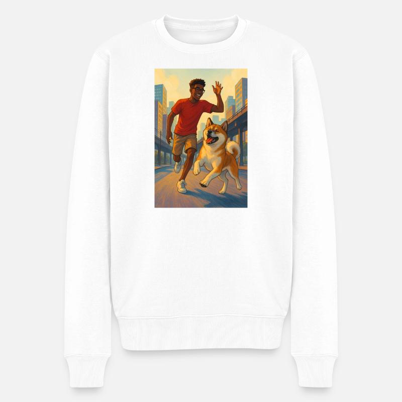 Matt & Holly - Character over labels. - Männer Premium Bio Pullover - Weiß