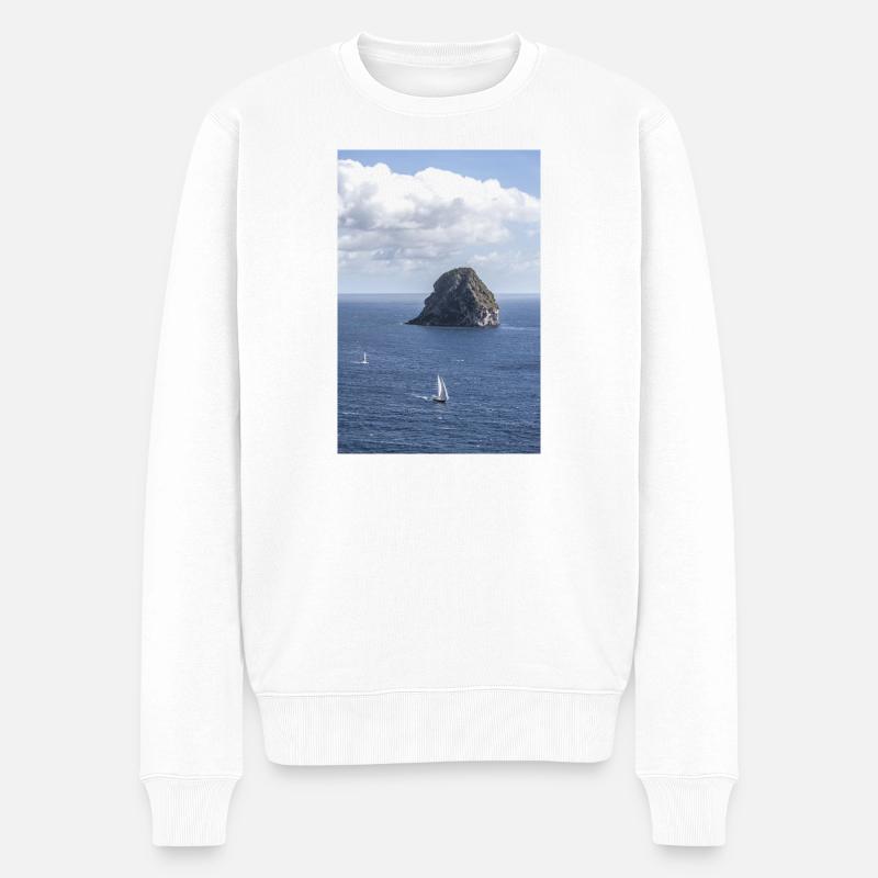 Freiheit - Männer Premium Bio Pullover - Weiß