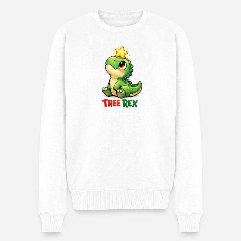 Tree Rex Dino T Rex - Pull Premium bio Homme - blanc