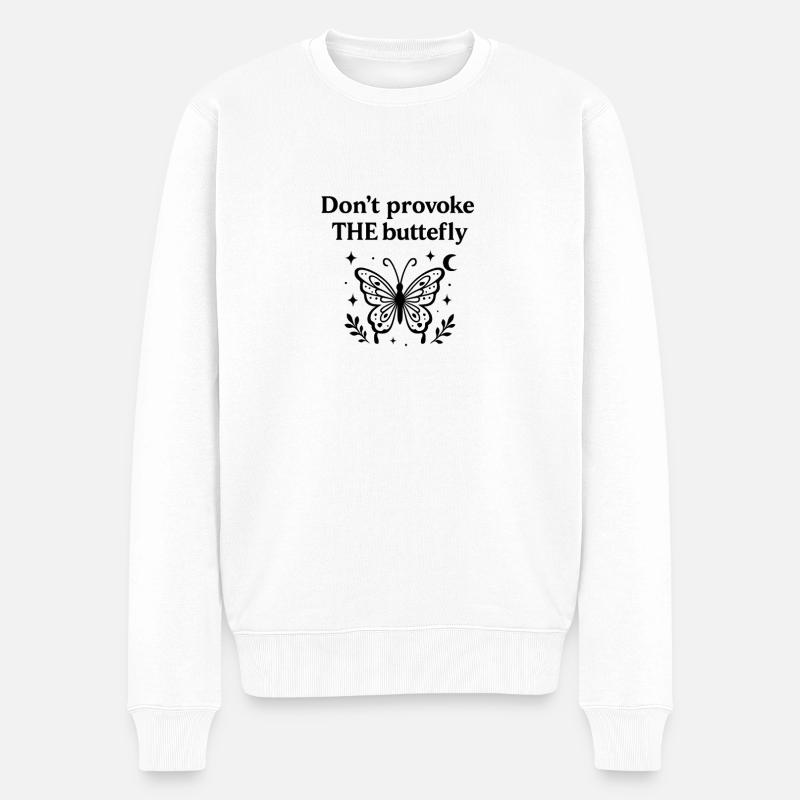 Ne provoquez pas le papillon - Pull Premium bio Homme - blanc