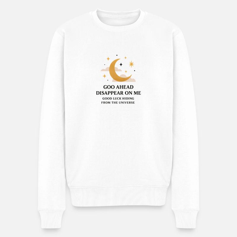 Mondbeschienene Verschwindende Kosmische Flucht - Männer Premium Bio Pullover - Weiß