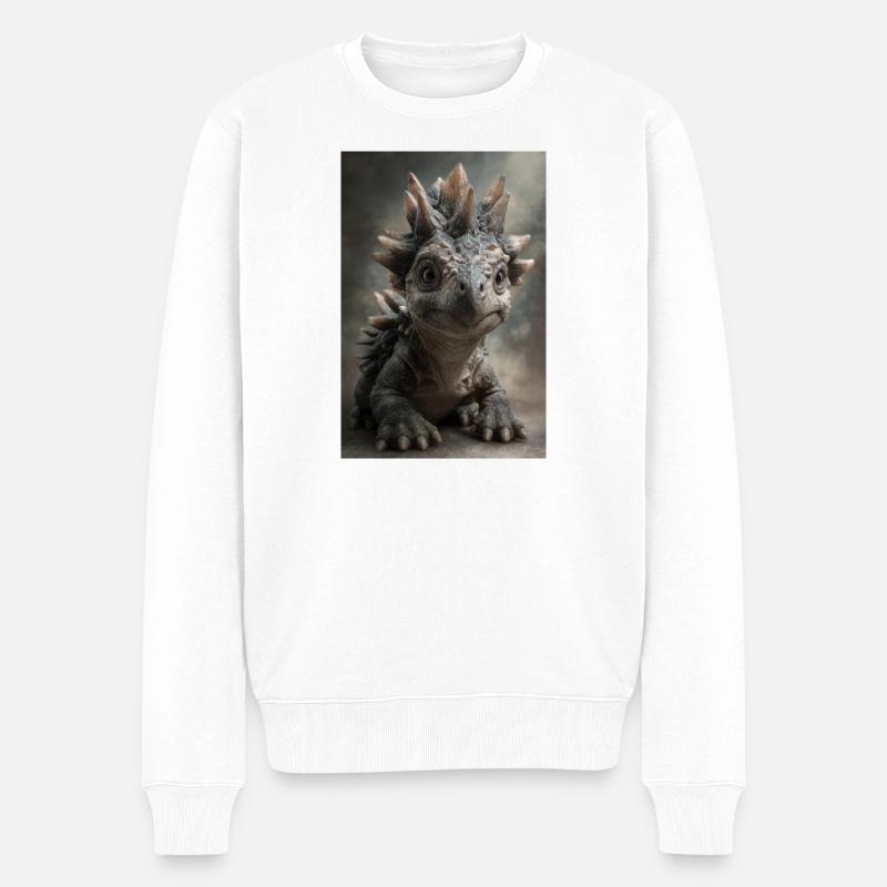 Portrait du Petit Stégosaure - Pull Premium bio Homme - blanc