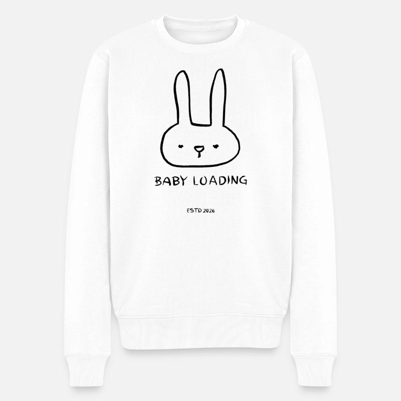 Baby Loading 2026 - Männer Premium Bio Pullover - Weiß