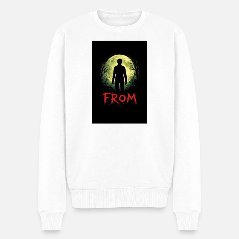 Mondlichtschatten - Männer Premium Bio Pullover - Weiß