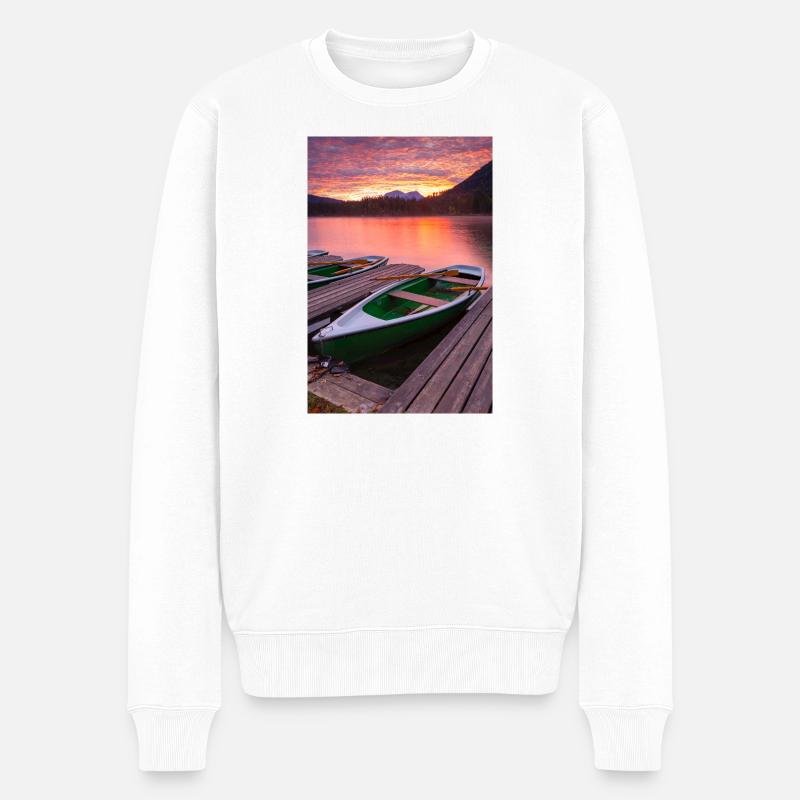 Martin Wasilewski - Männer Premium Bio Pullover - Weiß